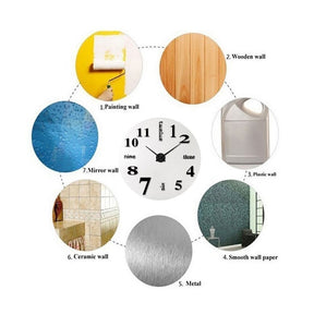 Creative Acrylic 3D Wall Clock Mirror Sticker