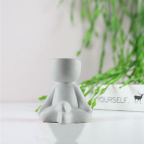 Dancing Humanoid Ceramic Flower Pot