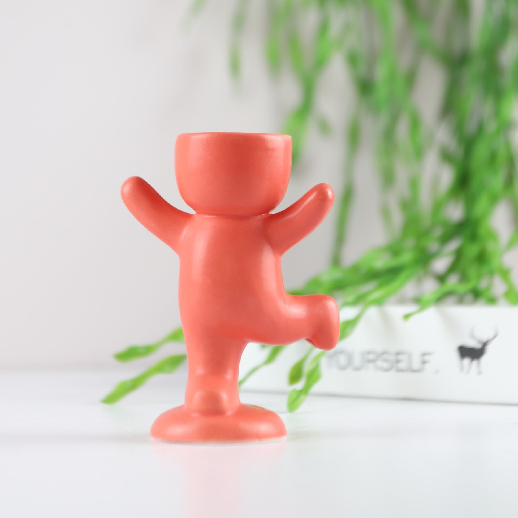 Dancing Humanoid Ceramic Flower Pot