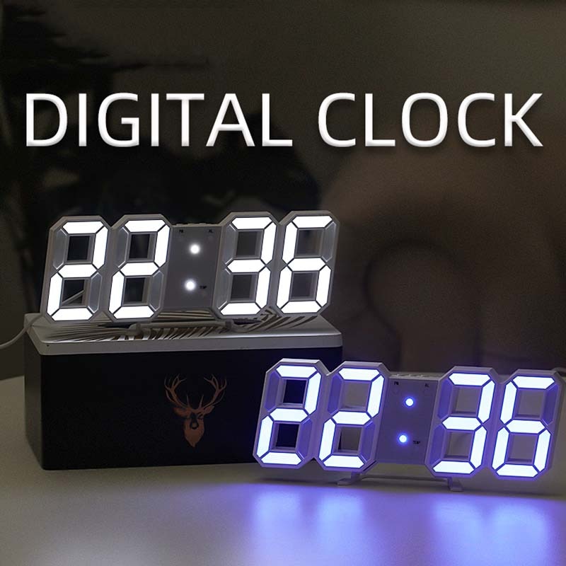 3D LED Digital Wall Clock