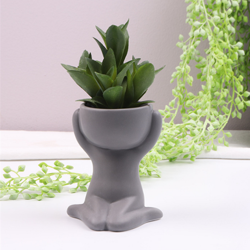 Ceramic Flower Pot Gift Vase Portrait